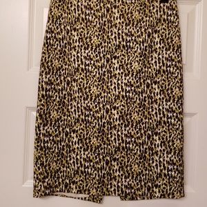 J Crew leopard pencil skirt
